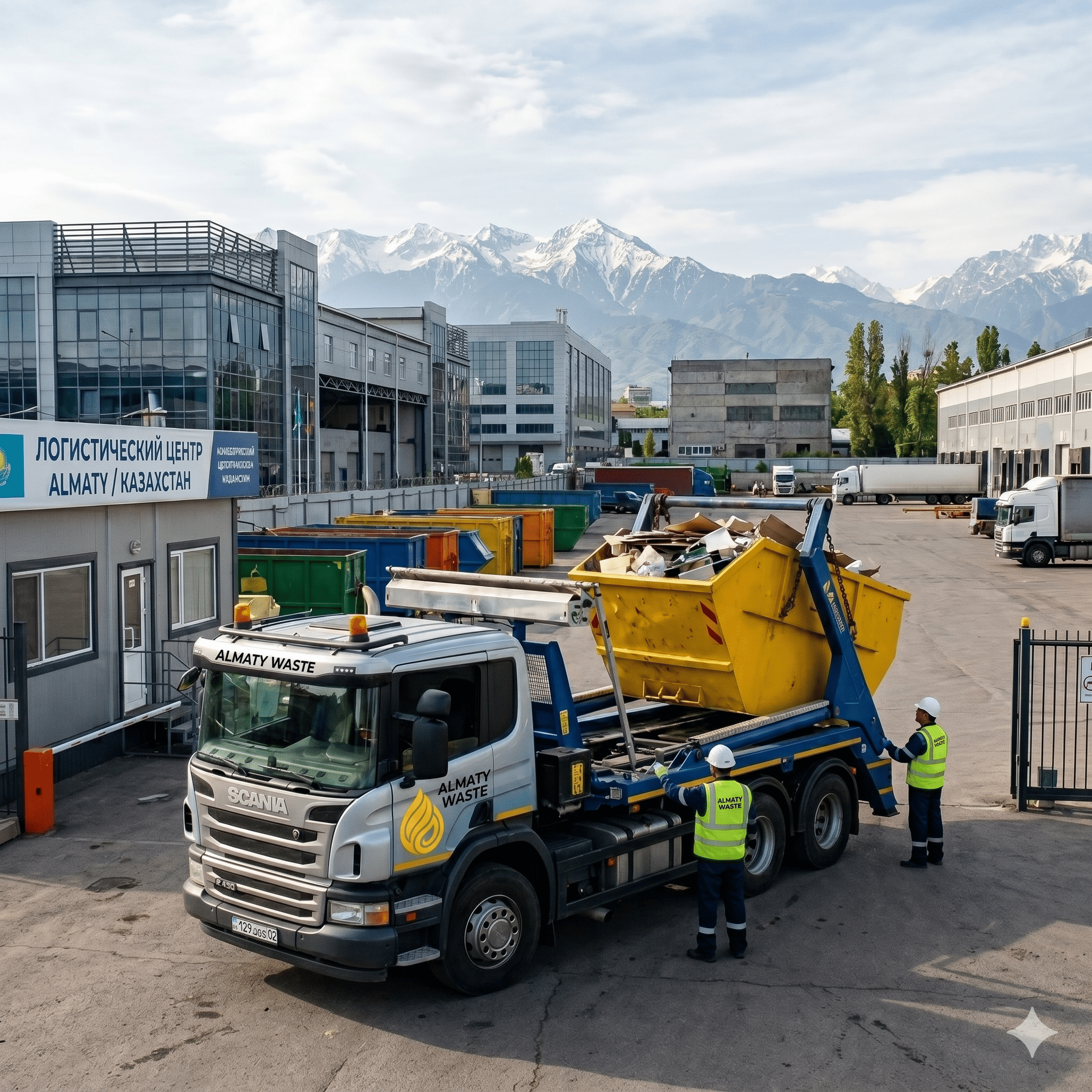 Өнеркәсіптік қоқысты шығару — Almaty Waste